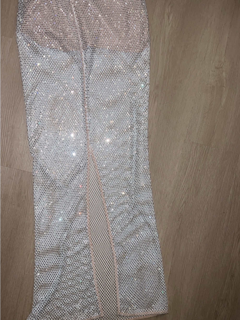 Alice + Olivia Blush Pink Mesh Tie-Front Top - Picture 3 of 8